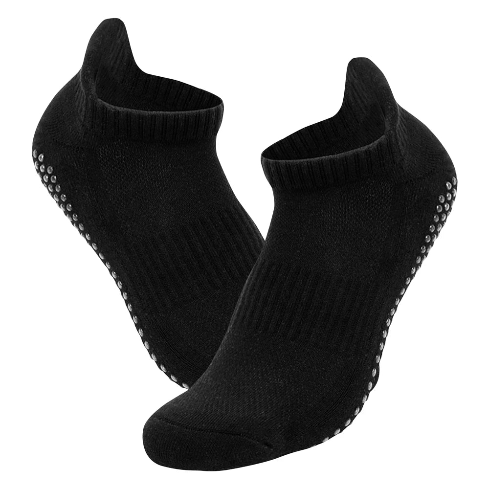 1 Pair Unisex No Show Socks Towel Liner  Non Slip Athletic Yoga Gym Indoor Fitness Ankle