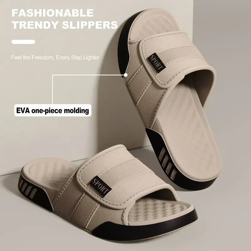 Plus Size Men Sporty EVA Cloud Slides 3.0cm Thick Sole Non Slip Sandals Ultra Soft Cushion Open Toe Summer Gym Beach Pool Slippe