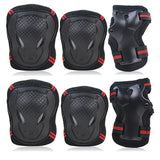 6PCS Adult/Youth Knee Pad Elbow Pads Wrist Guards Protective Gear Set for Roller Skates Cycling Skateboard Scooter Riding Sports