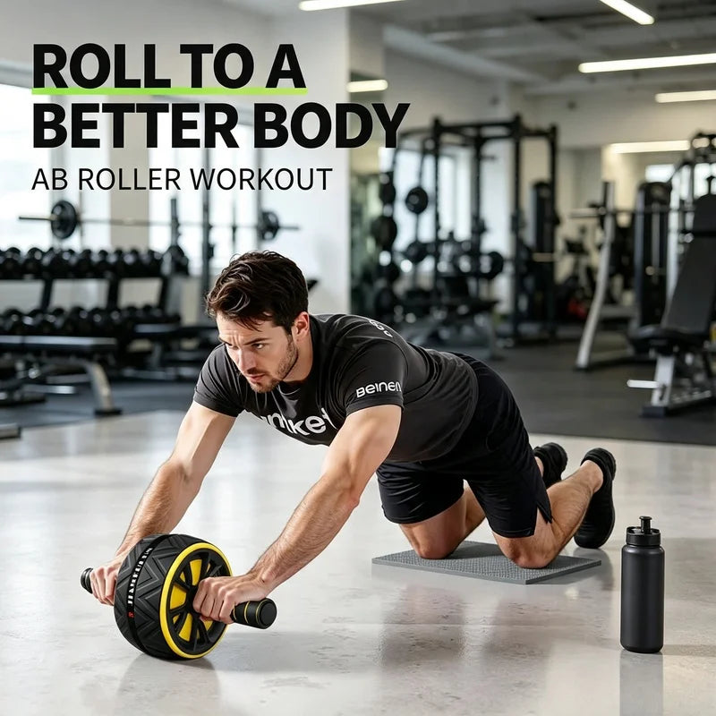 Non-Slip Durable Ab Roller Wheel Abdominal Core Exercise Equipment Home Gym Fitness Workout Tool For Men And Women