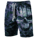 Men's Swim Trunks 3 Camouflage Skull Print Beach Shorts Quick Dry Outdoor Leisure Sports Shorts Swimwear Fashion Men's Shorts