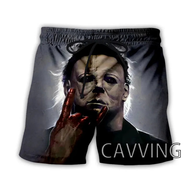 New Fashion Women/Men's 3D Print  Halloween Michael Myers  Summer Beach Shorts  Streetwear Men Quick Dry Vacation Casual Shorts