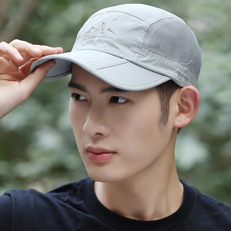 Summer Quick Drying Ultra-Thin Breathable Baseball Cap Men Women Snapback Folding Sport Outdoor Hiking Mountaineering Hat A138