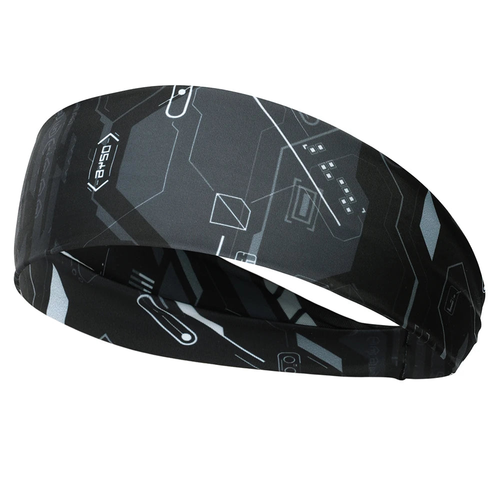 Gothic Skull Headband Sweat Bandage Sport Head Hair Band Workout Tennis Fitness Jog Basketball Running Scary Sweatband Women Men