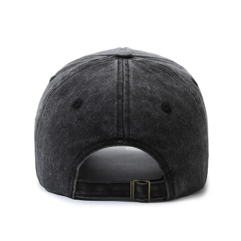 Unisex Washed Cotton Vintage Cap Letter Embroidery Baseball Cap Men And Women Outdoor Sports Hats