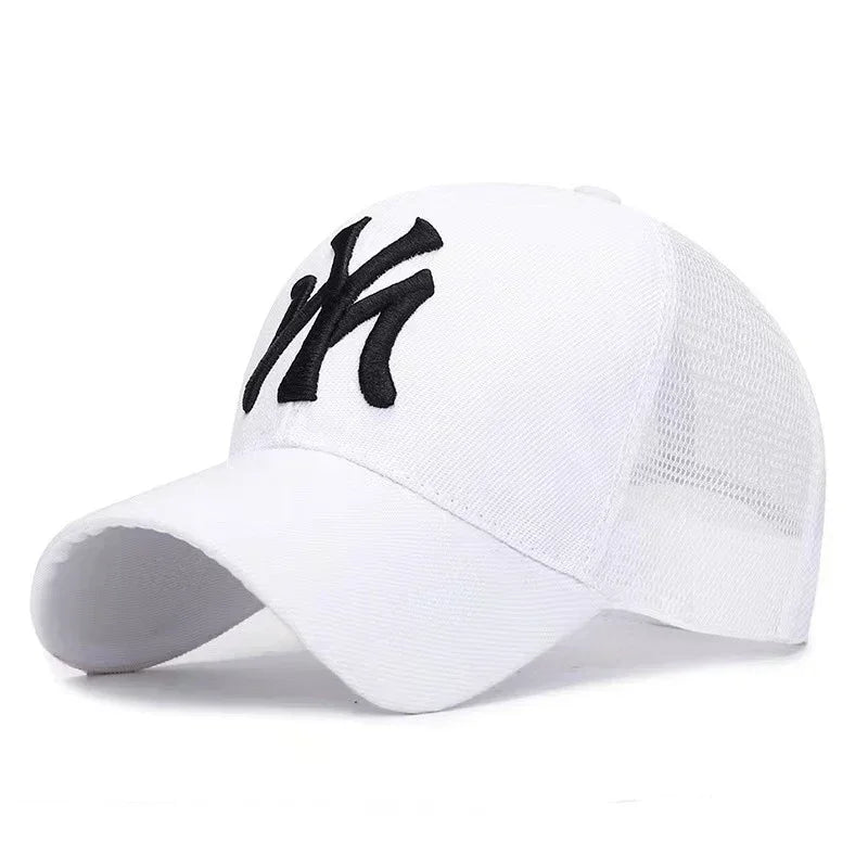 Hat Summer Embroidery Letters Breathable Duck Tongue Cap Female Sports Sun Hat Male Casual Outdoor Mesh Baseball Cap