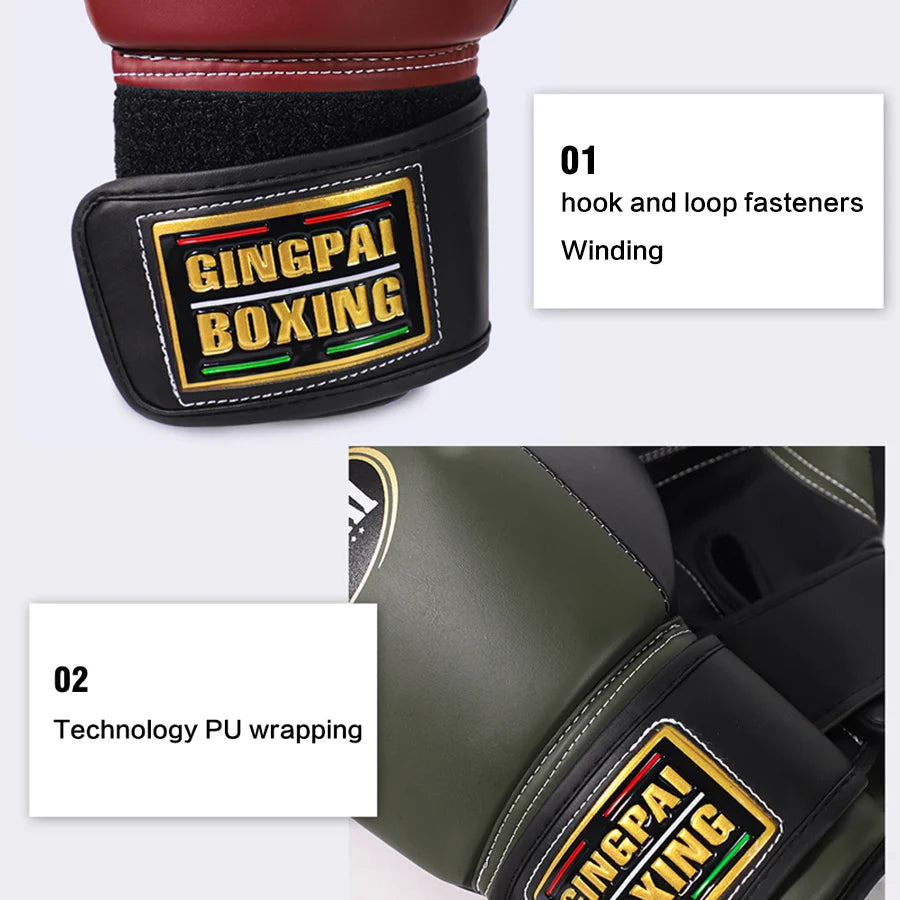 6/8/10/12/14/16oz  Boxing Gloves Professional Muay Thai Guantes De Boxeo Free Fight MMA Sandbag Training Glove For Men Women