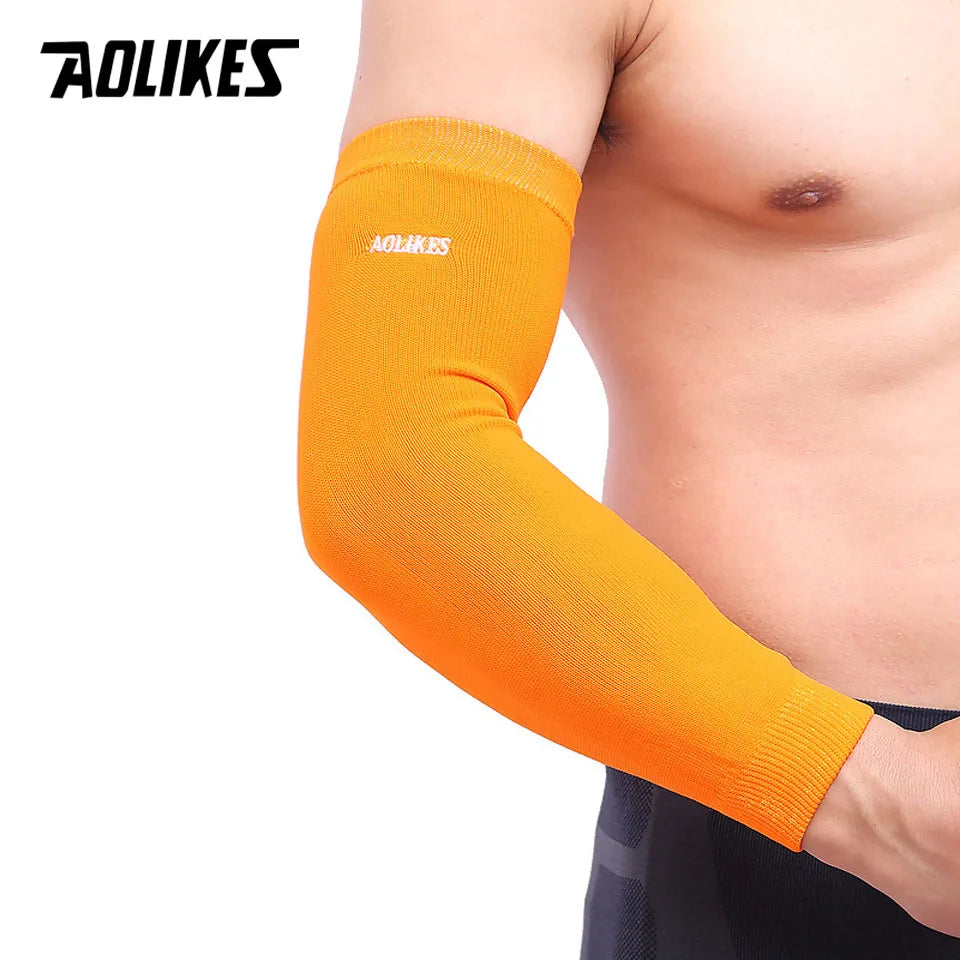 AOLIKES 1PCS Elastic Basketball Tennis Arm Sleeve Armband Soccer Volleyball Elbow Protector Pain Band