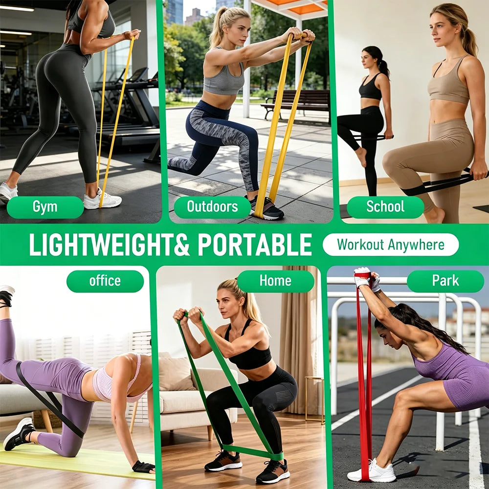 10Pcs Resistance Bands Set Pull Straps Assistive Pull-Up Bands Exercise Straps Leg Exercise Bands for Gym Fitness Home Workout