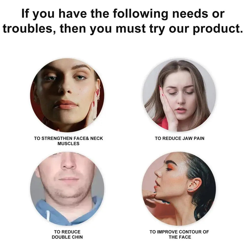 Jaw Exerciser Jawline Exerciser for Men & Women, Jaw Trainer Tighten Strengthen Chin & Cheekbones, Facial Exerciser for Beginner