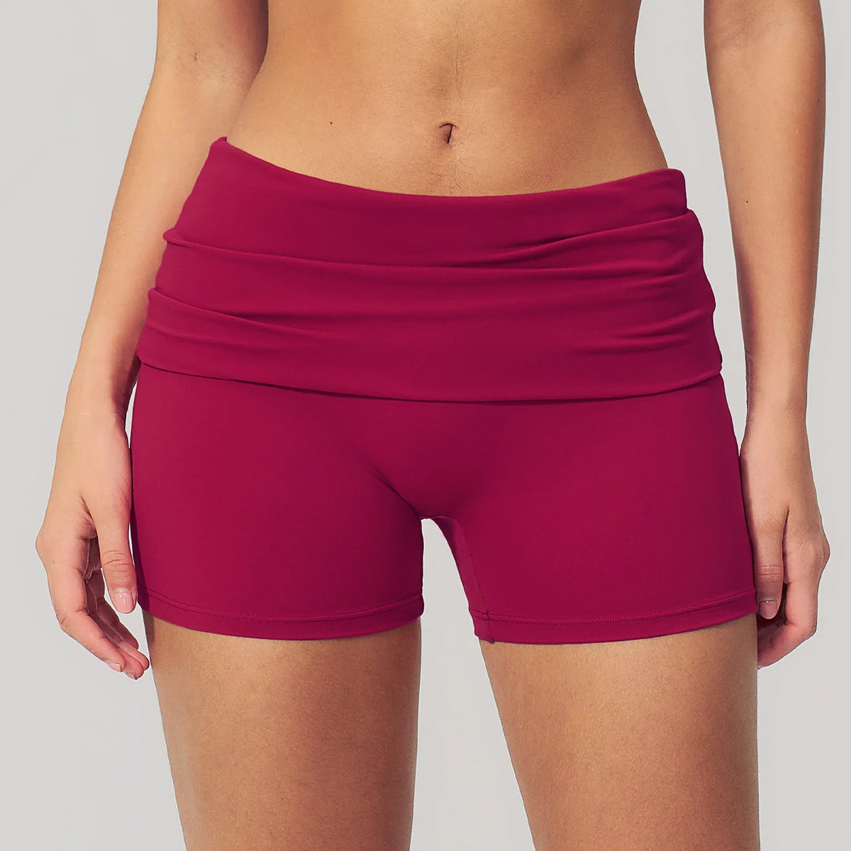 Summer Women Fitness Workout Shorts Yoga Shorts Fold Over High Waist Lift Butt Fitness Shorts Women Running Push Up Gym Shorts