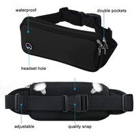 Running Belt Waist Bag Sports Fanny Pack Women Men Phone Pouch Gym Banana Bags Run Accessories
