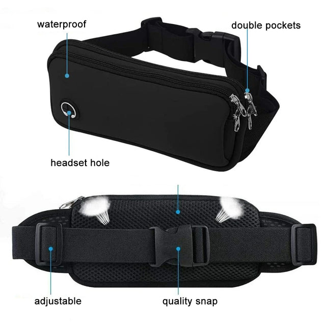 Running Belt Waist Bag Sports Fanny Pack Women Men Phone Pouch Gym Banana Bags Run Accessories