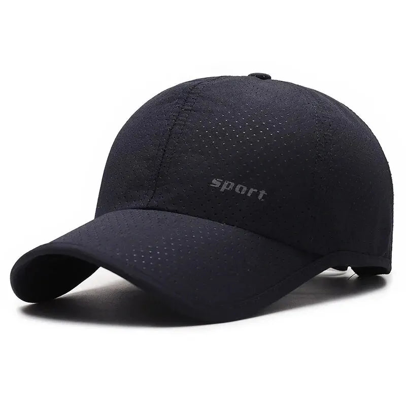 Edging Quick-Drying Hat Casual Versatile Trendy Baseball Cap Men's Fashion Outdoor Sports Breathable Black Cap Women
