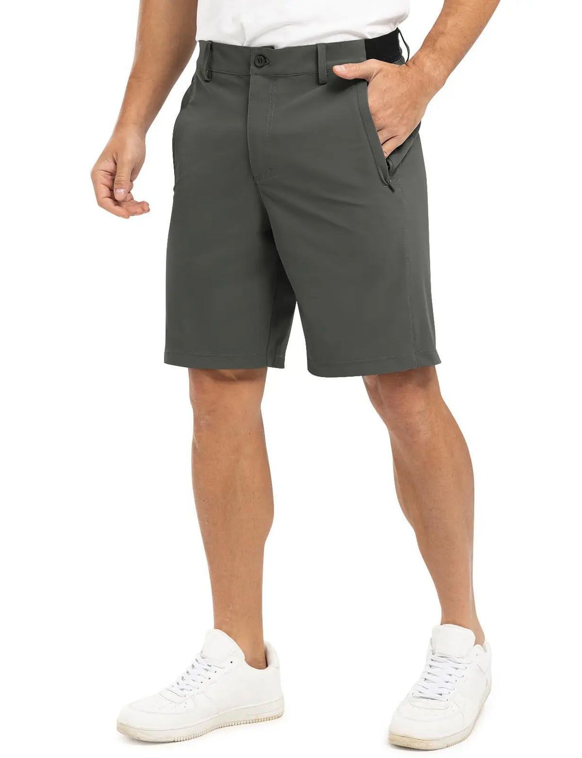 2021 New Summer 100% Cotton Solid Shorts Men High Quality Casual Business Social Elastic Waist Men Shorts 10 Colors Beach Shorts