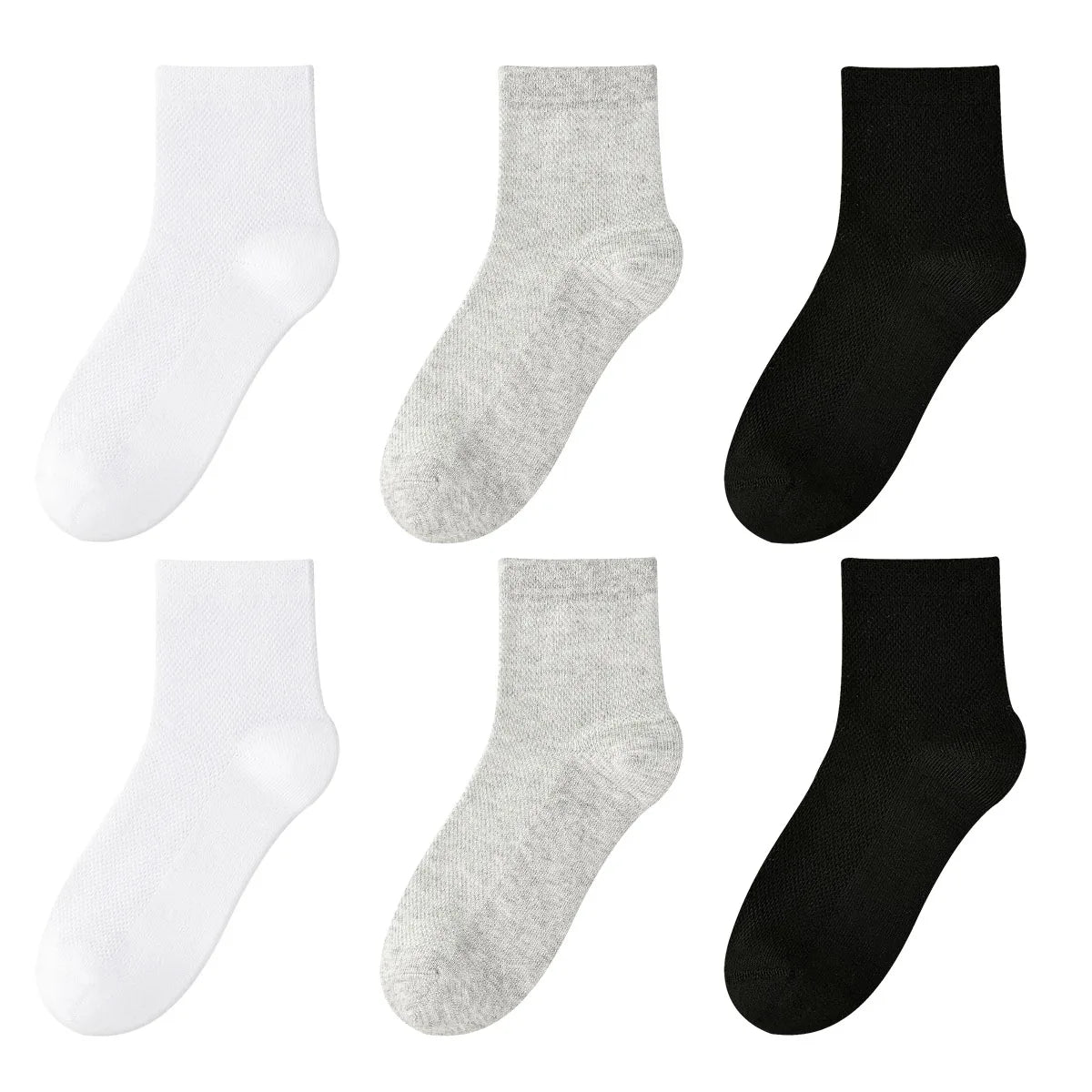 Children's Pure Cotton Mesh Boneless Summer Thin Ankle Socks OEKO-TEX Certified Safe for Kids Boys and Girls for School and Home