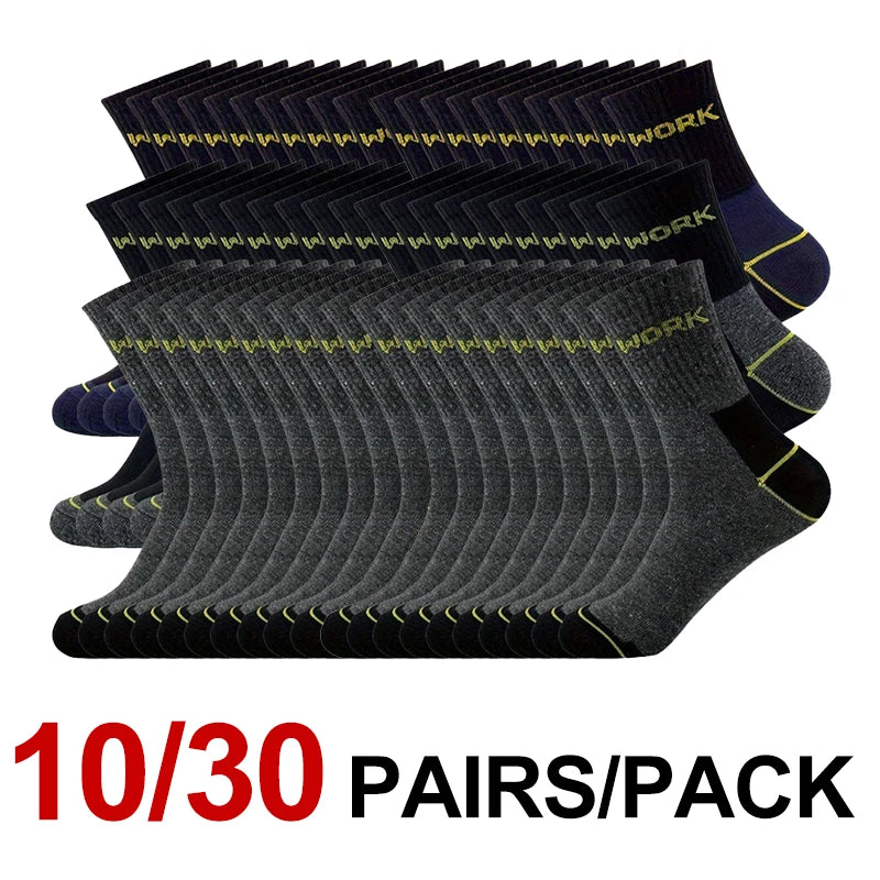 10/30 Pairs Neutral Solid Color Round Neck Socks Spring Summer Sweat Absorbing Breathable Comfortable All-season Sports Socks