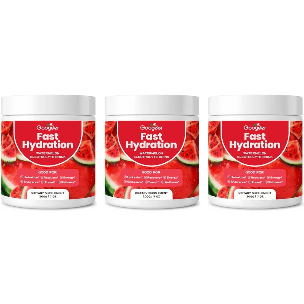 Googeer Watermelon Electrolyte Drink Powder for Post-Workout Recovery, Hydration Support, Daily Energy Levels and Endurance 200g