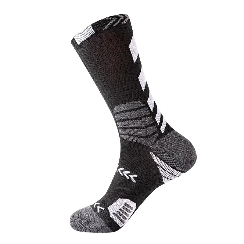 1pair Men's Cotton Sports Sock Comfortable Fashion Cotton Breathable Middle Tube Socks Soft Shock-Absorbing Breathable Male Sox