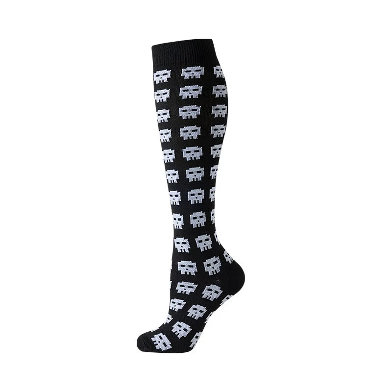 Compression Socks Sports Jump Rope Yoga Elastic Pressure Calf Stockings Socks Varicose Veins Compress Halloween Christmas New