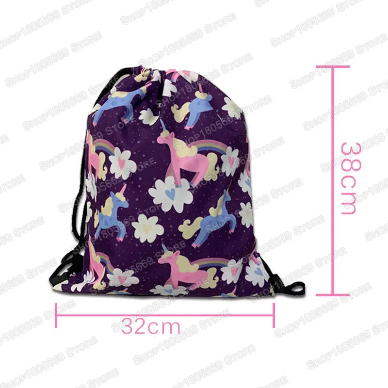 Play with Farm Tractor Print Backpack Teenager Boys Girls Rucksack Women Drawstring Bags for Travel Kids Book Bag Shoes Holder