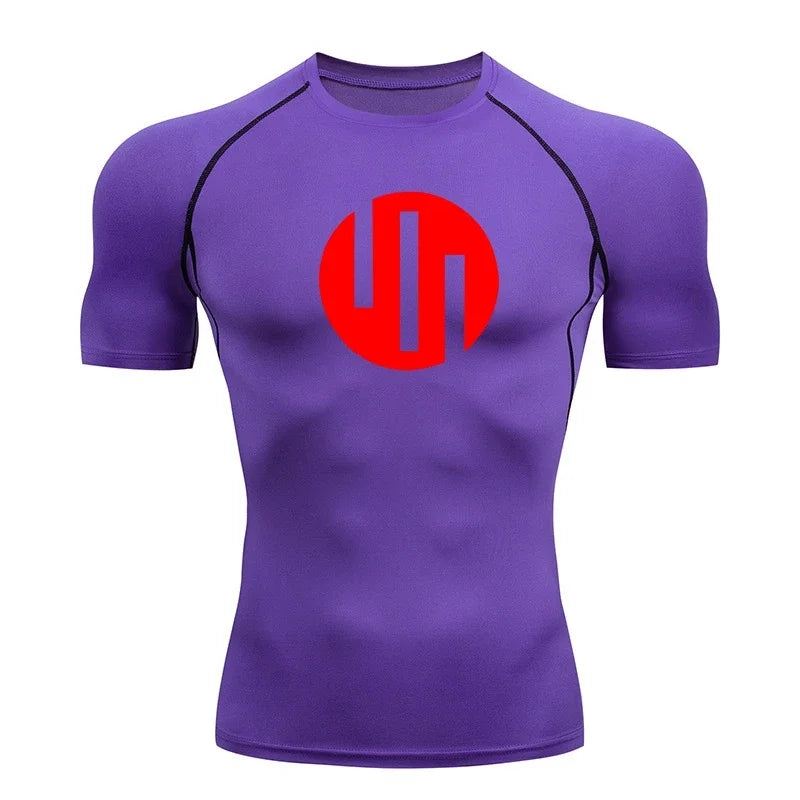 Gym Short Sleeve Running T-Shirt Men's Compression Long Sleeve Shirt Sun Protection Quick Drying Outdoor Sports Top Sportswear