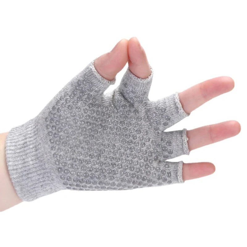 Half-Finger Workout Gloves Non Slip Fingerless Yoga Gloves Fingerless Pilates Glove Weight Lifting Glove for Women for Cycling