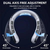 8000mAh Air Cooler USB Hanging Neck Fan Portable Bladeless Mini Rechargeable Mute LED Digital Display Electric Fans 2025 New