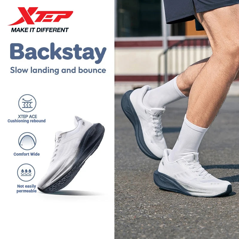 Xtep Backstay Rebound Causal Shoes Wear-Resistant Cushion Jogging Running Shoes Summer For Male 874119110058