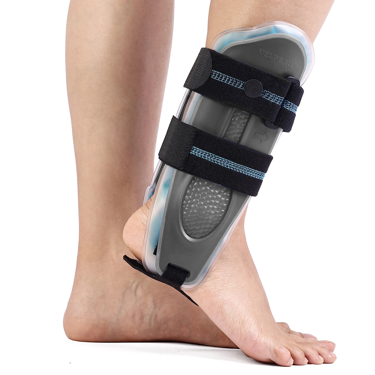 VELPEAU Stirrup Ankle Brace for Sprains Tendonitis Ligament Injury, Adjustable Ankle Splint Stabilizer Fits Left and Right Feet