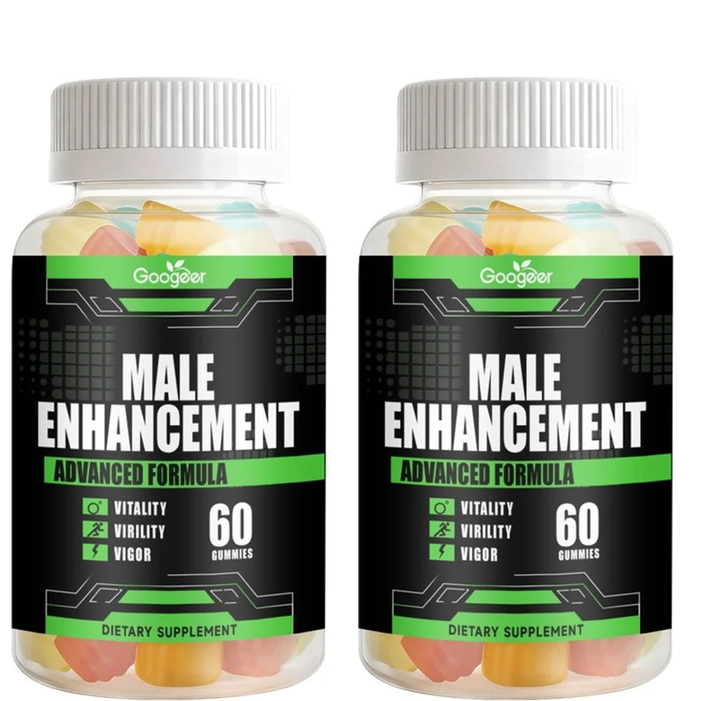 Googeer Men's Endurance Gummies, Energy and Vitality Support, Blood Flow & Post Training Muscle Recovery Support, 60 Count