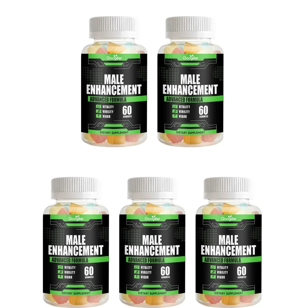 Googeer Men's Endurance Gummies, Energy and Vitality Support, Blood Flow & Post Training Muscle Recovery Support, 60 Count