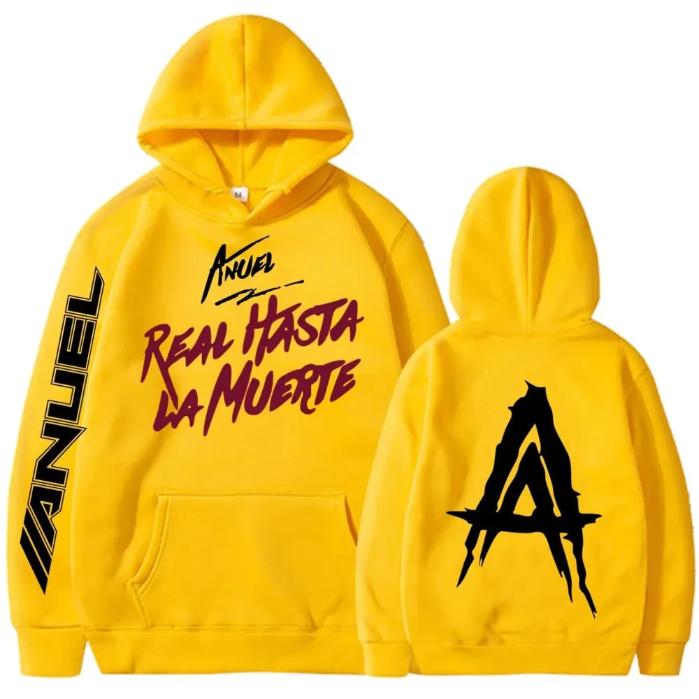 New Rapper Anuel AA Printed Hoodies Men Woman Fashion Hoodie Singer Graphic Printing Sweatshirts for Fans Fleece Streetwear