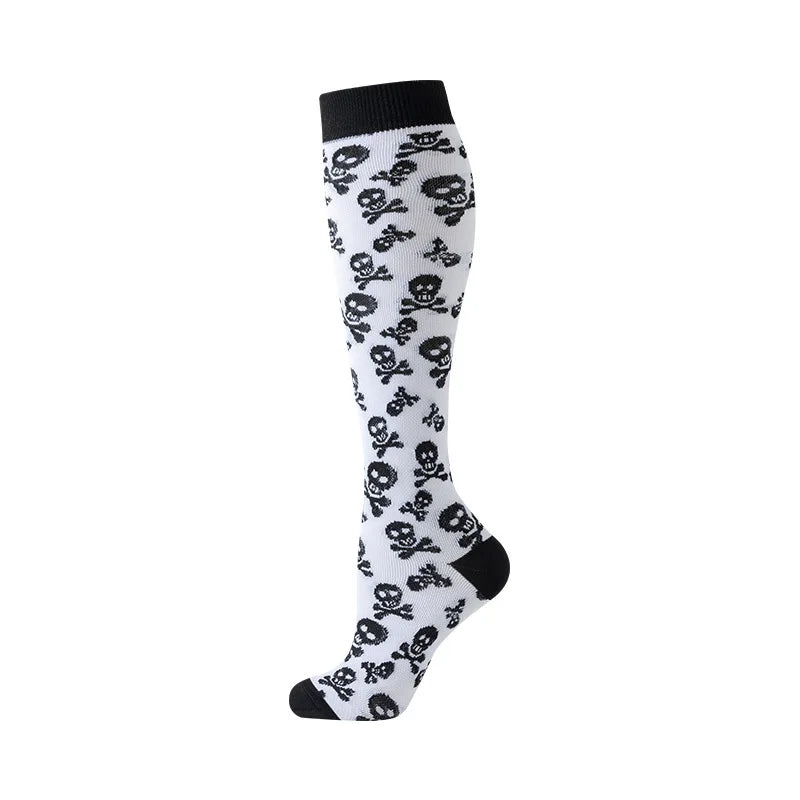 Compression Socks Sports Jump Rope Yoga Elastic Pressure Calf Stockings Socks Varicose Veins Compress Halloween Christmas New