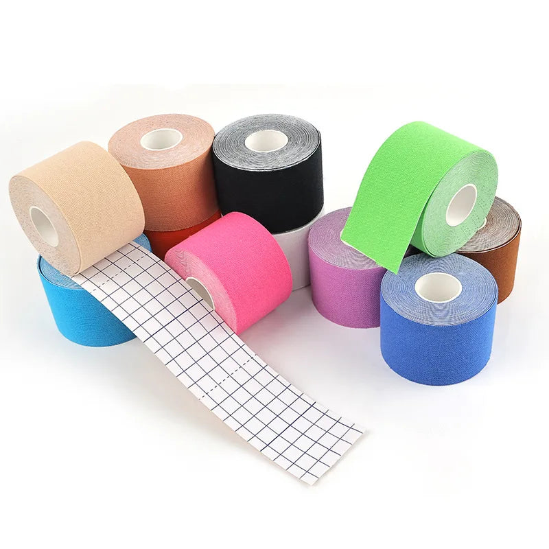 Kinesiology Tape Elastic Sports Tape Muscle Support, Breathable Waterproof Athletic Tape for Knee/Shoulder Pain Relief, Physio R