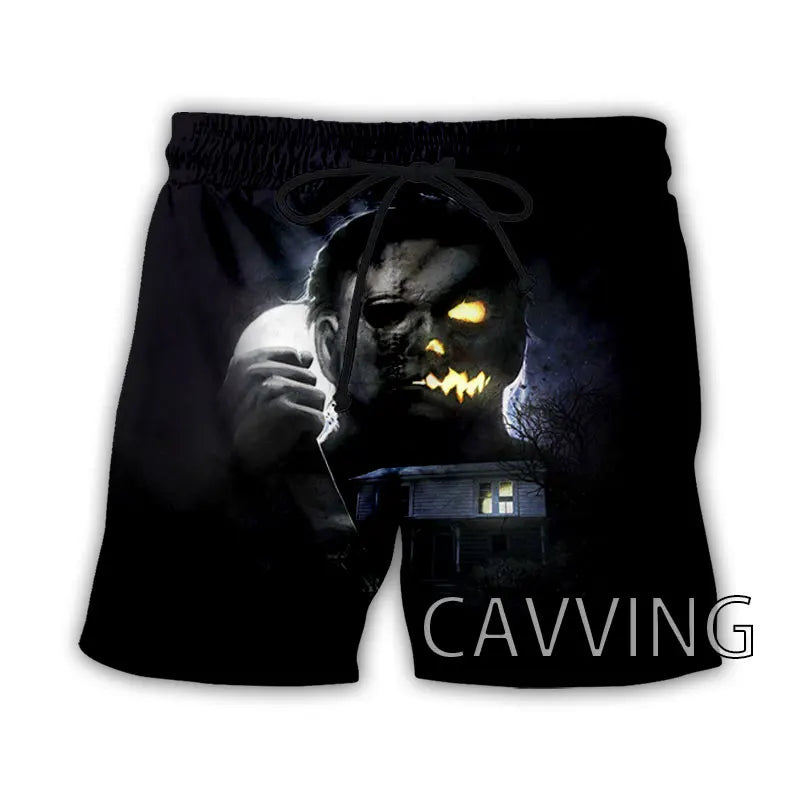 New Fashion Women/Men's 3D Print  Halloween Michael Myers  Summer Beach Shorts  Streetwear Men Quick Dry Vacation Casual Shorts