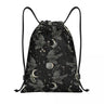 Custom Raven Rage Drawstring Backpack Sports Gym Bag for Women Men Halloween Witch Gothic Scary Crow Training Sackpack