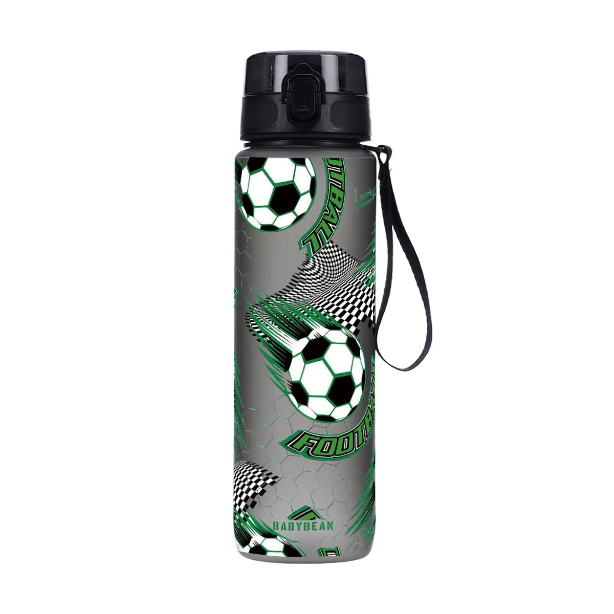 750ml Football Pattern Kids Water Bottle Leak Proof Flip Lid Portable Sports Drink Cup For Boys Outdoor Sport