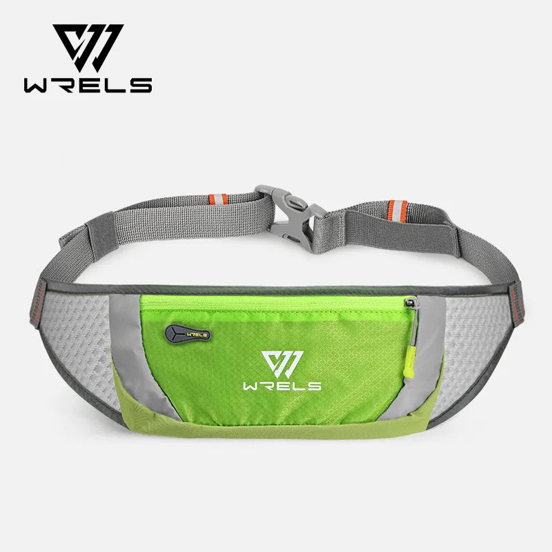 WRELS Waterproof Waist Pack with Adjustable Belt Slim Utralthin Waist Bag Breathable Running Gym Marathon Cycling Waist Belt Bag