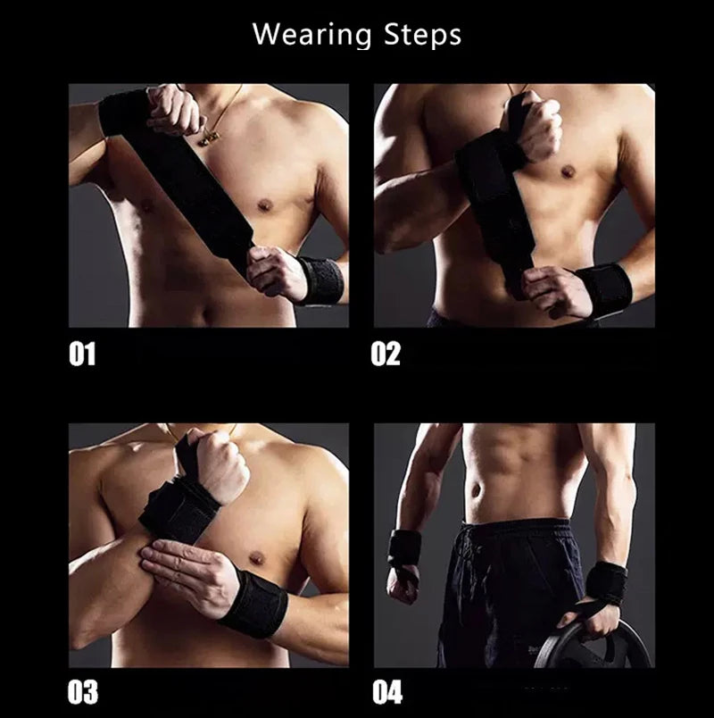 Weightlifting Flexible Wrist Wrap Gym Strength Training Padded Wraps Thumb Brace Strap Power Hand Support Wristband Sport Safety