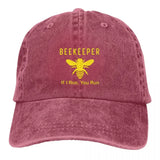 Beekeeper If I Run You Run Baseball Cap Funny Beekeeping Outdoor Fashion Hip Hop Hats Fashion Printed Washed Baseball Caps
