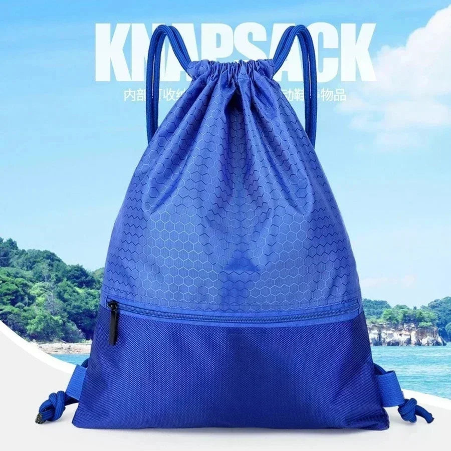 Sport 5 Color Drawstring Pocket Simple Backpack Men's and Women's Fitness Backpack Lightweight Basketball Bag Oxford Zipper Bags