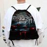 Horror Film I-It P-Pennywise Clown Drawstring Bags Sports Backpack Gym Sackpack Water Resistant String Bag For Cycling