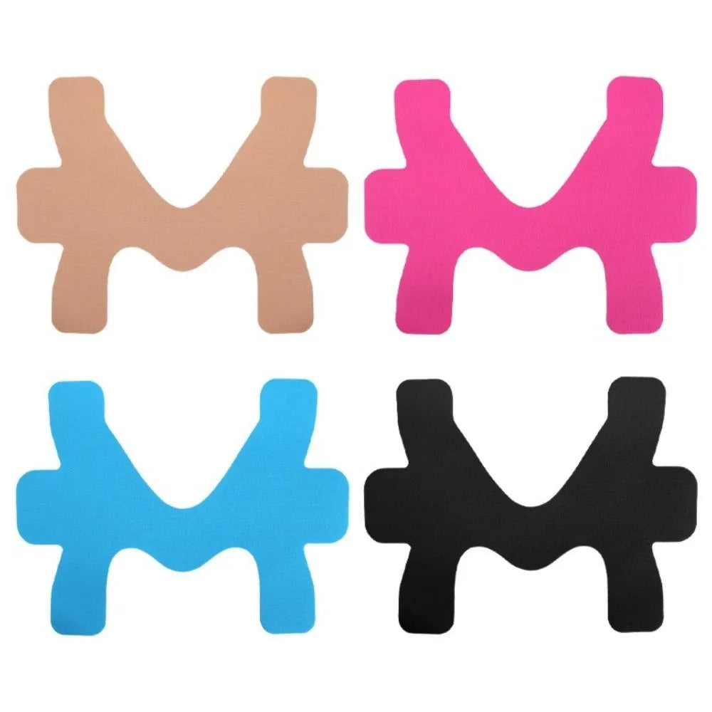 5pcs Pre-Cut Kinesiology Tape Breathable Elastic Sports Ankle Tape Waterproof Self-Adhesive Muscle Support Tape Marathon