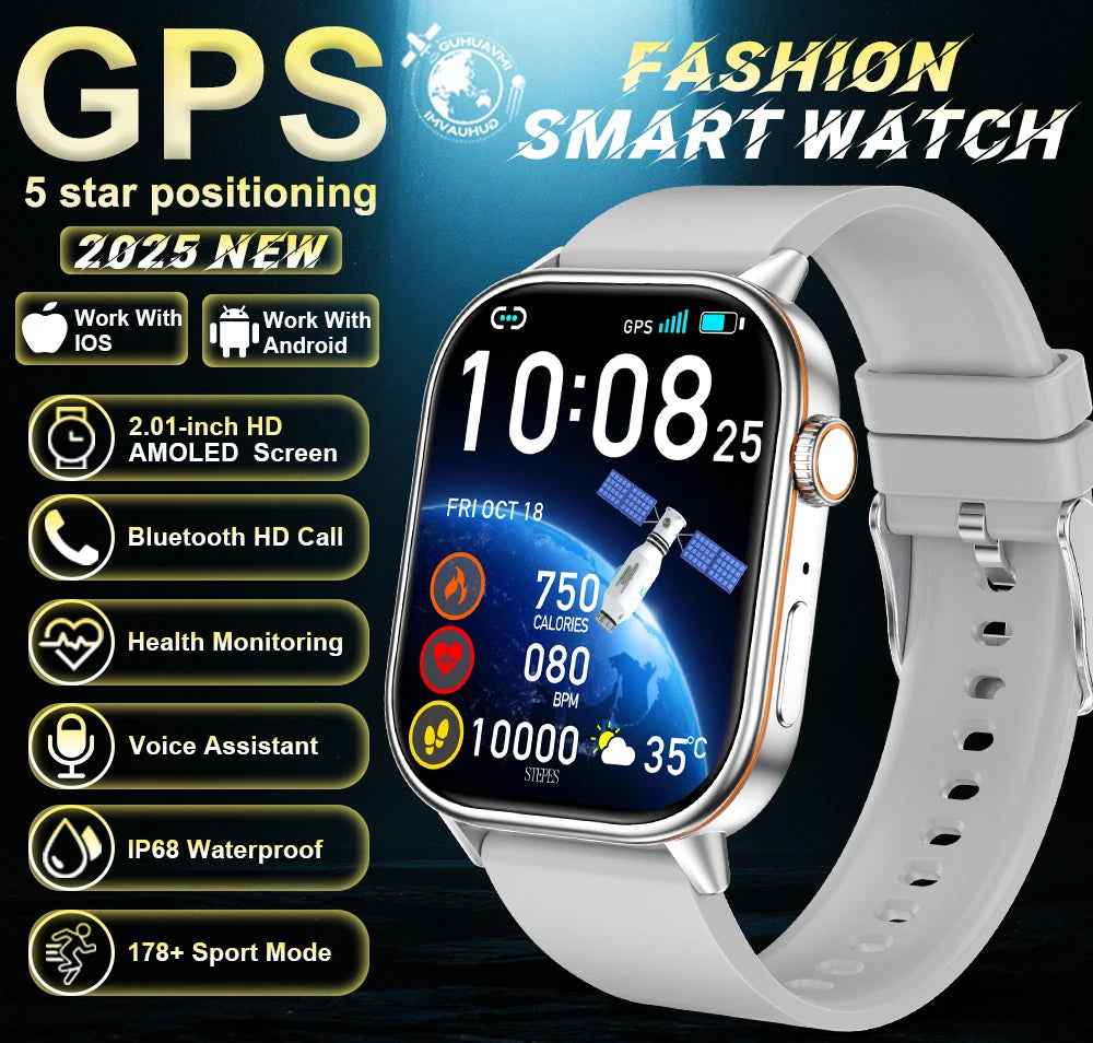 New For Android iOS Outdoor GPS SmartWatch Men 2.01