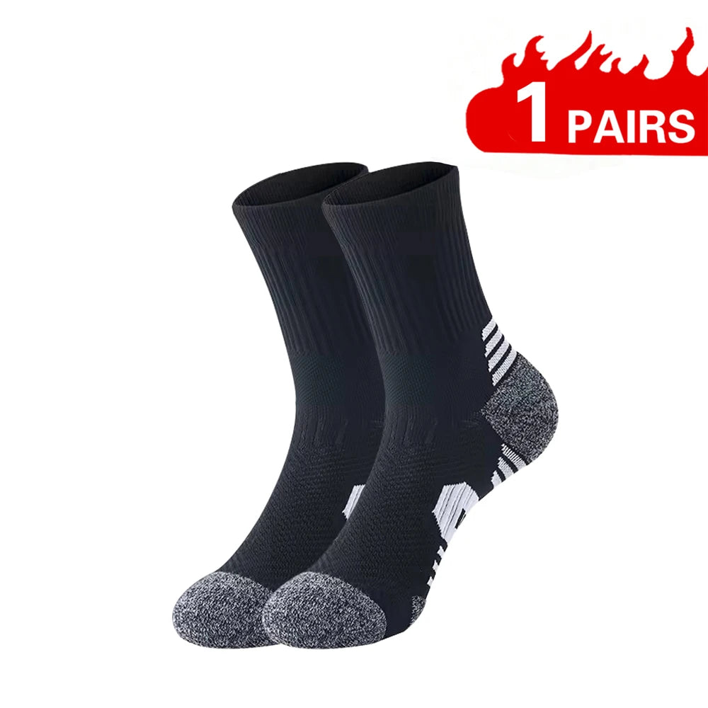 3/1 Pairs Professional Sport Socks Men's marathon running Compression Long Socks Outdoor Mountain climbing Training Short Sox