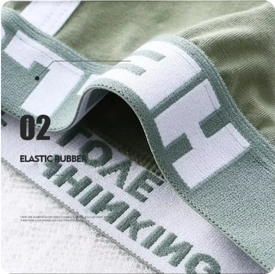 1/3pcs Men Underwear Sports Boxer Shorts Cotton Solid Color Sexy Panties Fashion Breathable Comfortable Underpants Man U Convex