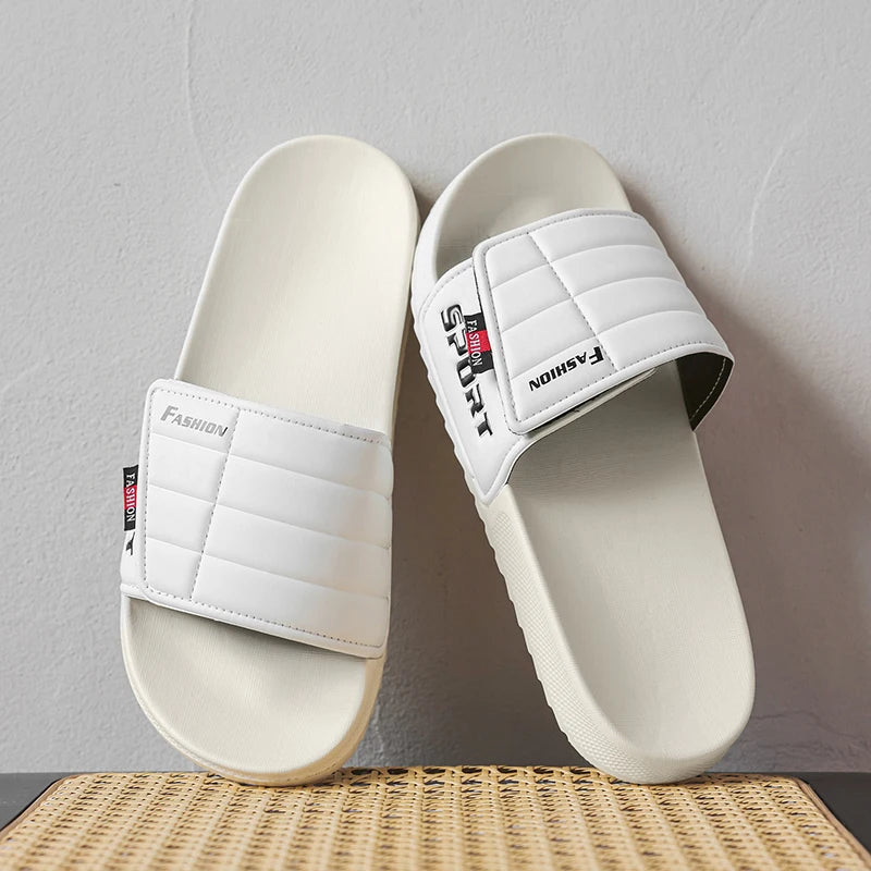 Men's Adjustable Camo Sandals Hook & Loop Summer Slides Breathable Comfortable Outdoor Slippers Non-Slip