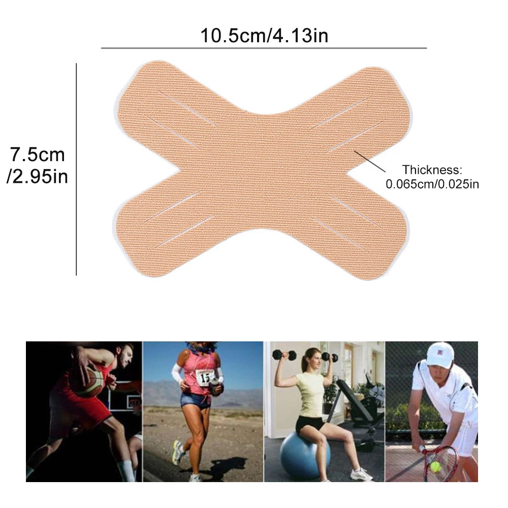 10PCS Kinesiology Tape, Elastic Sports Tapes for Knee Shoulder and Elbow, Waterproof Athletic Physio Muscles Strips