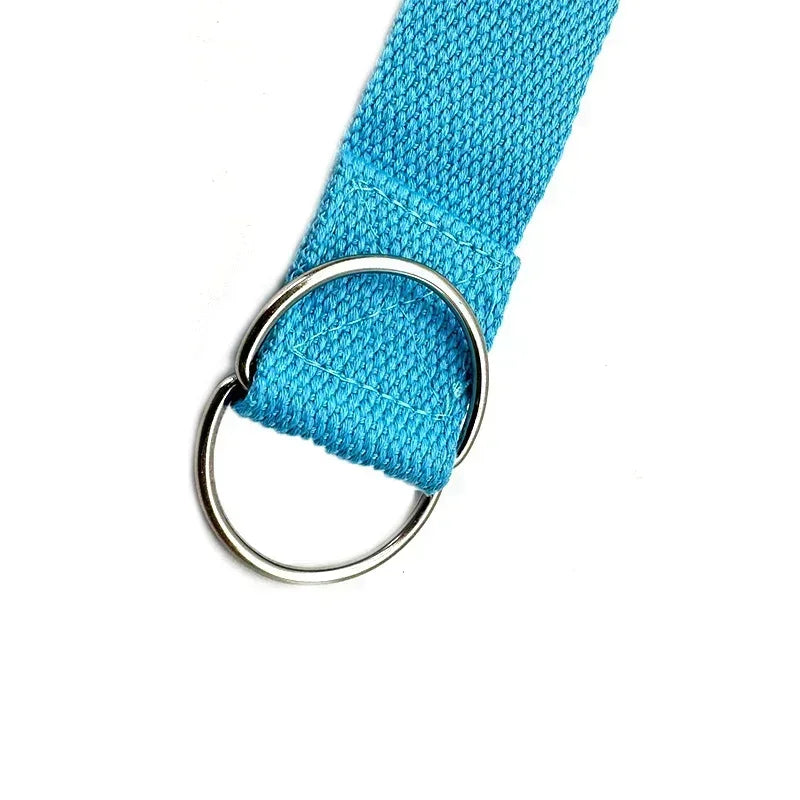 183x3.8cm Yoga Strap Cotton Exercise Yoga Belt Adjustable Woven Stretch D-Ring Buckle Fitness Stretching Bands Pilates Rope